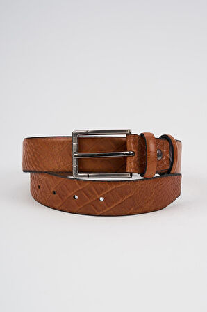 Alexandergardi Erkek Doku Detaylı Desenli Hakiki Deri Kemer (E24-KEMER-21)