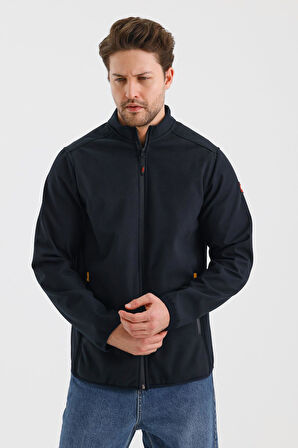 ALEXANDERGARDI DİK YAKA FERMUARLI ASTARSIZ İÇİ POLAR SU İTİCİ SOFTSHELL KUMAŞ MONT (E24-MNT-02)