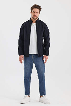 ALEXANDERGARDI DİK YAKA FERMUARLI ASTARSIZ İÇİ POLAR SU İTİCİ SOFTSHELL KUMAŞ MONT (E24-MNT-02)