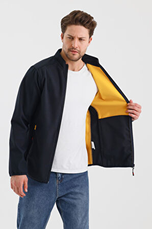 ALEXANDERGARDI DİK YAKA FERMUARLI ASTARSIZ İÇİ POLAR SU İTİCİ SOFTSHELL KUMAŞ MONT (E24-MNT-02)