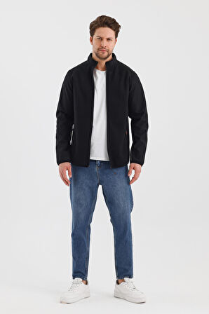 ALEXANDERGARDI DİK YAKA FERMUARLI ASTARSIZ İÇİ POLAR SU İTİCİ SOFTSHELL KUMAŞ MONT (E24-MNT-02)