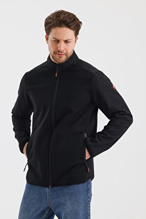 ALEXANDERGARDI DİK YAKA FERMUARLI ASTARSIZ İÇİ POLAR SU İTİCİ SOFTSHELL KUMAŞ MONT (E24-MNT-02)