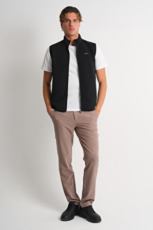 ALEXANDERGARDI Dik Yaka Fermuarlı Yandan Cepli Kolsuz Yelek