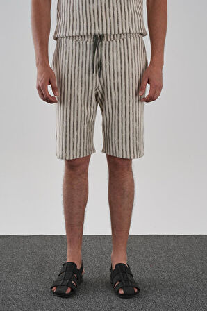 ALEXANDERGARDI Çizgili Triko Şort