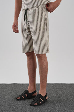 ALEXANDERGARDI Çizgili Triko Şort