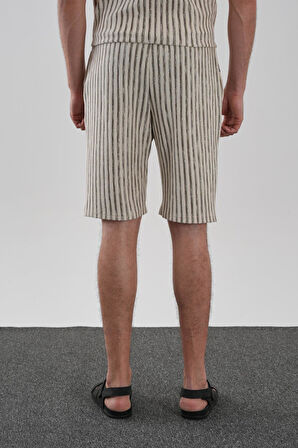 ALEXANDERGARDI Çizgili Triko Şort