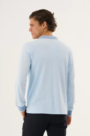 Yarım Fermuarlı Polo Yaka Erkek Sweatshirt