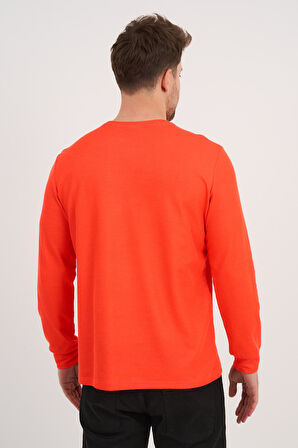 ALEXANDERGARDI Bisiklet Yaka Baskılı Uzun Kollu Sweatshirt (E25-724A)