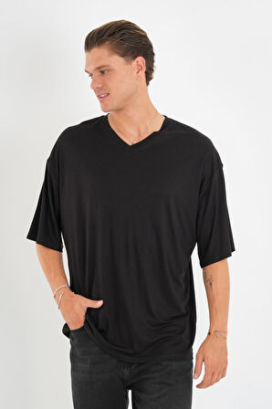 ALEXANDERGARDI V Yaka Oversize T-shirt
