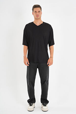 ALEXANDERGARDI V Yaka Oversize T-shirt