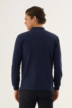 Hakim Yaka Yarım Fermuarlı Erkek Sweatshirt