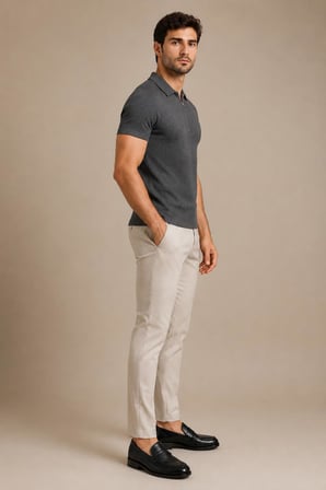 Polo Yaka Fermuarlı T-shirt
