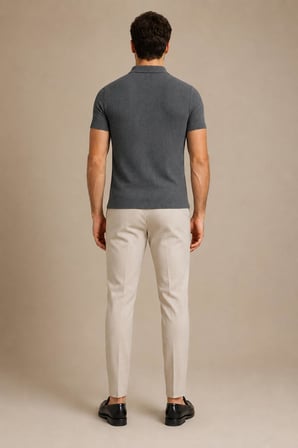 Polo Yaka Fermuarlı T-shirt