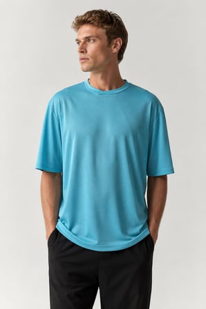 Nefes Alan File Detaylı Spor T-shirt