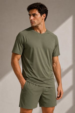Nefes Alan File Detaylı Spor T-shirt