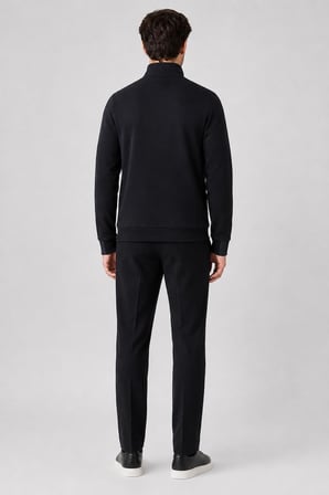 Cep Detaylı Fermuarlı Dik Yaka Sweatshirt
