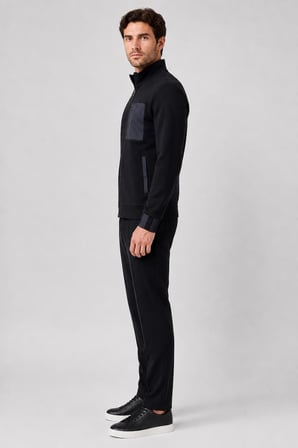 Cep Detaylı Fermuarlı Dik Yaka Sweatshirt