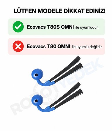 Ecovacs Deebot T80S Omni (T80 DEĞİL) Uyumlu Yan Fırça-2 Adet