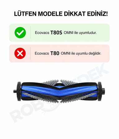 Ecovacs Deebot T80S Omni (T80DEĞİL!) Uyumlu Ana Fırça-1 Adet