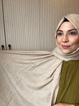 Harem Scarf Gold Silvia Şal Kum Beji