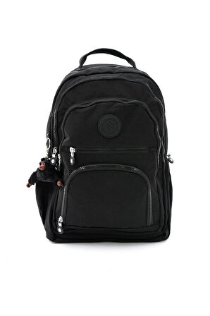  Sanmorris Unisex Suya Dayanıklı Krinkıl Kumaş Çok Gözlü Orta Boy Laptop Okul ve Sırt Çantası