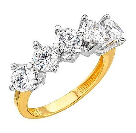 14 Ayar Altın Beştaş Yüzük E333