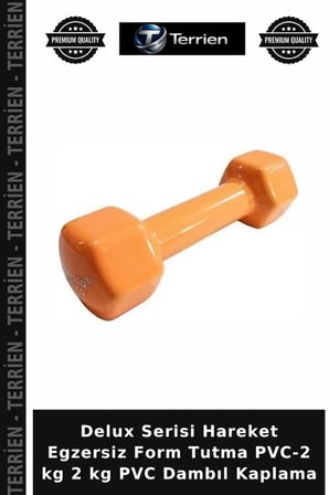 Delux Serisi Hareket Egzersiz Form Tutma PVC-2 kg 2 kg PVC Dambıl Kaplama