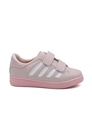 Efolle Unisex Cırtlı Çocuk Spor Ayakkabı 4 Bant Sneaker Ayakkabı