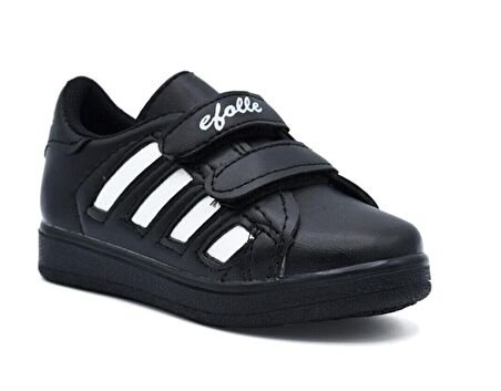 Efolle Unisex Cırtlı Çocuk Spor Ayakkabı 4 Bant Sneaker Ayakkabı