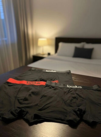 LOODUS Pamuklu 3’lü Likralı Erkek Boxer Seti – Özel Kutulu Seri