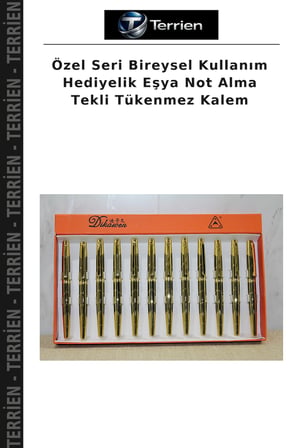 Özel Seri Bireysel Kullanım Hediyelik Eşya Not Alma Tekli Tükenmez Kalem