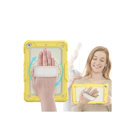 Apple İpad 5 Air 9.7 Kılıf Strap New Tablet Kapak - Sarı iegxx