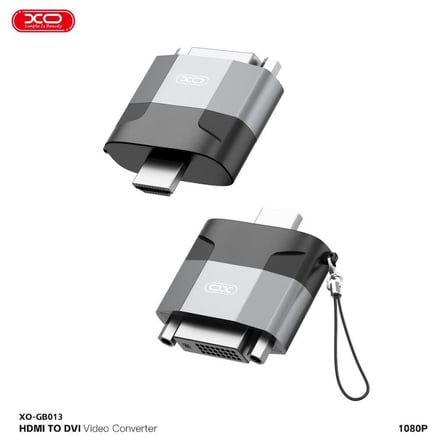 HDMI to DVI Video Dönüştürücü Adaptör (GB013) 1080P Görüntü Kablosu Pvc Parça Çalışma Masası
