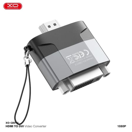 HDMI to DVI Video Dönüştürücü Adaptör (GB013) 1080P Görüntü Kablosu Pvc Parça Çalışma Masası