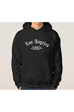 Unisex Baskılı Oversize Kapşonlu Sweatshirt