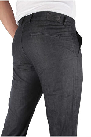 Erkek Koyu Mavi Yan Cepli Likrasız Klasik Ince Kot Pantolon