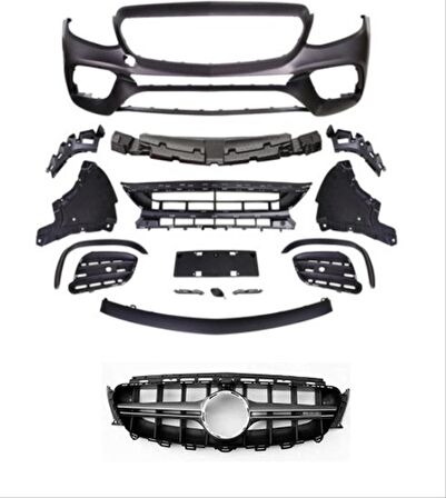 W213 2016+ E SERISI IÇIN UYUMLU E63 ÖN TAMPON & PANJUR SETI