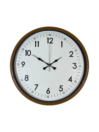 36 Cm Kahverengi Dekoratif Duvar Saati iegxx