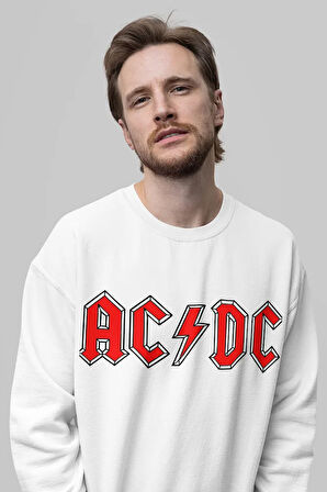 Tasarım AC DC  Müzik Grubu Baskılı Unisex Oversize Sweatshirt