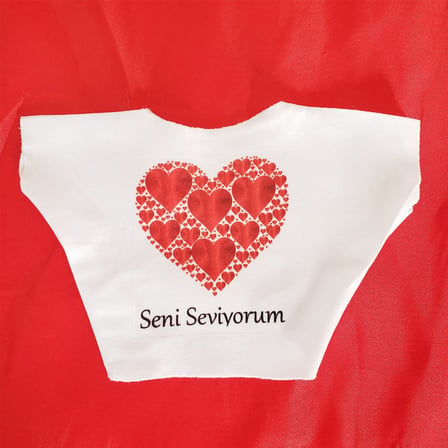 Özel Üretim Oyuncak Aksesuarı Hediyelik Eşya Tatlı Hediye Seni Seviyorum Baskılı Tişört