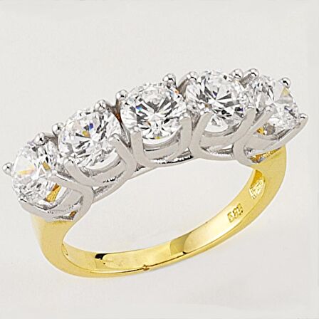 14 Ayar Altın Beştaş Yüzük E70