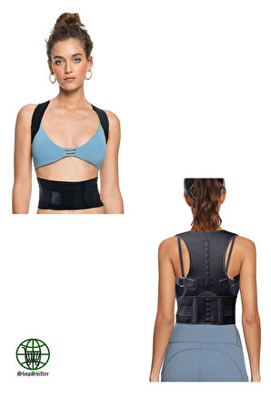 Dik Duruş Korsesi Dik Durma Aparatı Destek Bel Sırt Omuz Postur Kambur Önleyici Düzeltici