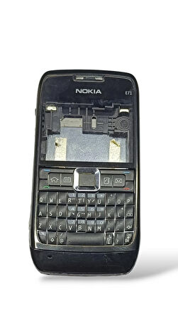 Nokia E71 Kasa Kapak Nokia E71 Uyumlu Kasa Siyah Renk Orta Kasa ön kapak Arka Kapak Tuş Takımı