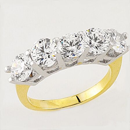 14 Ayar Altın Beştaş Yüzük E75