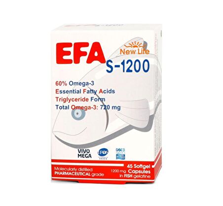 EFA S-1200 Balık Yağı İçeren Takviye Edici 45 Kapsül