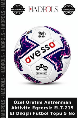 Özel Üretim Antrenman Aktivite Egzersiz ELT-215 El Dikişli Futbol Topu 5 No