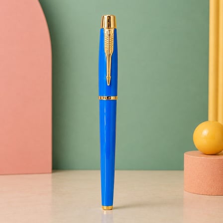Delux Serisi Yeni İş Masaüstü Gereci Yazı Aracı Turkuaz Metal Roller Kalem