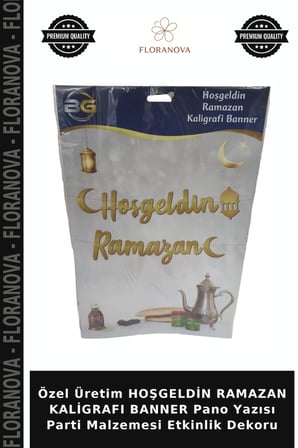 Özel Üretim HOŞGELDİN RAMAZAN KALİGRAFI BANNER Pano Yazısı Parti Malzemesi Etkinlik Dekoru