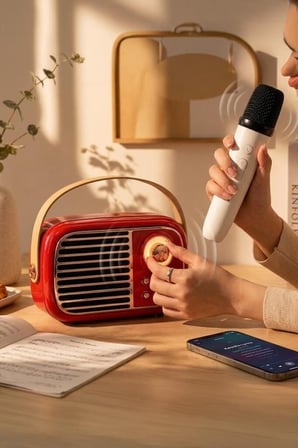 Premium Yetişkin Ses Cuma Bluetooth Hoparlör Nostaljik Radyo BTS-1956