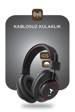 Delux Serisi Bluetooth Kulaklık Kafa Üstü HD10 Siyah Taşınabilir Cihaz Ses Ekipmanı